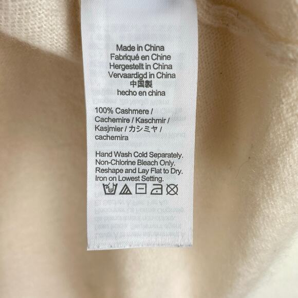 🛑SOLD🛑 J. Crew 100% Cashmere Relaxed T-Shirt Size XXL Milk Cream Top Sweater Old - Picture 10 of 12